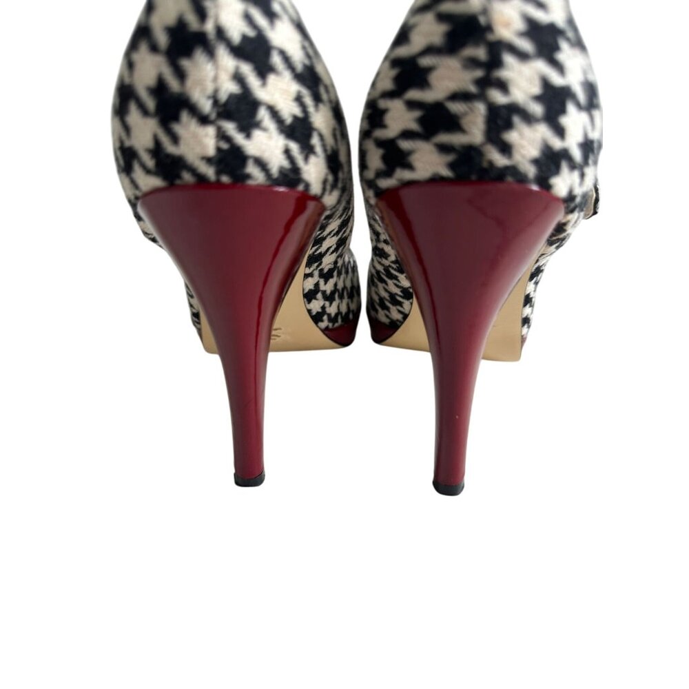 Steve Madden Black and White Houndstooth Heels - Picture 7 of 10